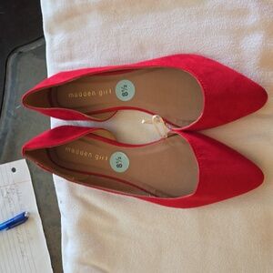Suede red flat. Madden girl size 8.5